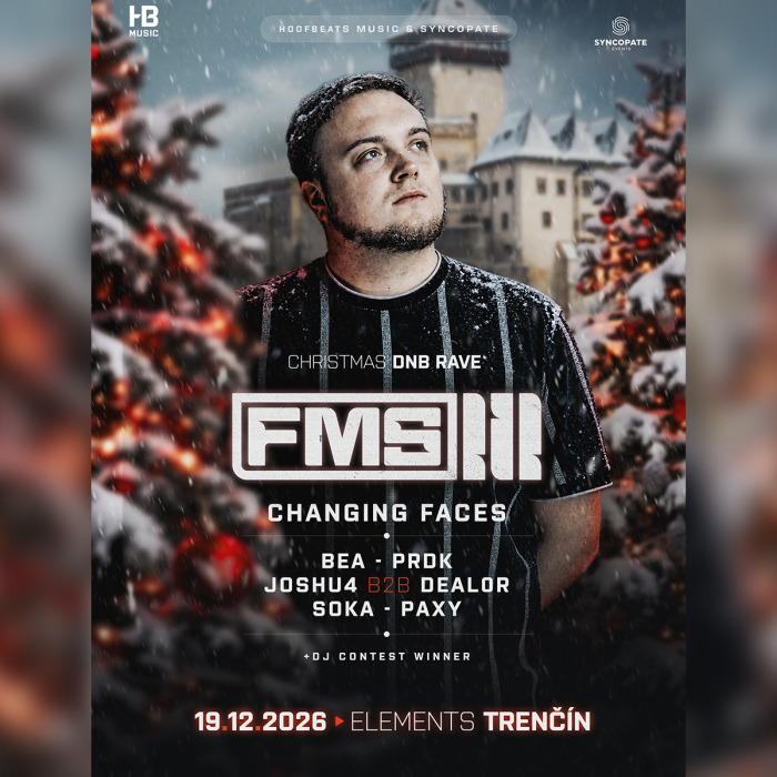 CHRISTMAS DNB RAVE w/ FMS(UK) | 19.12.2026 ELEMENTS TRENČÍN